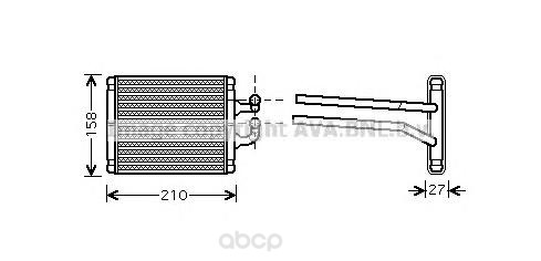 фото Радиатор охлаждения двигателя ava ka6067