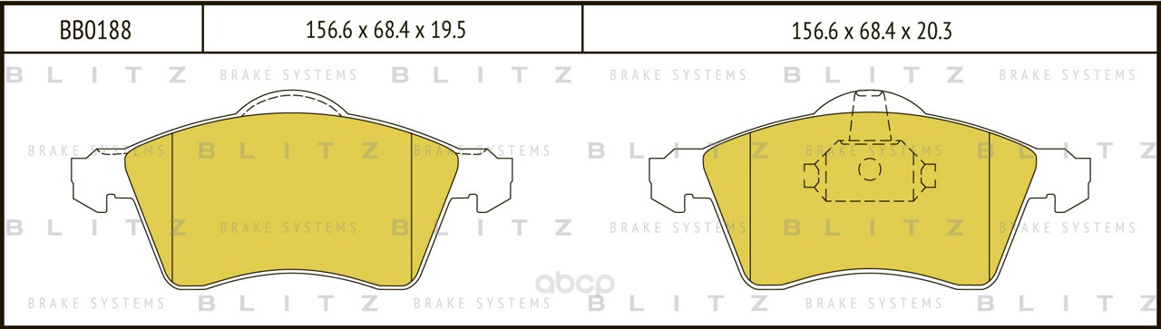 

Тормозные колодки BLITZ передние BB0188