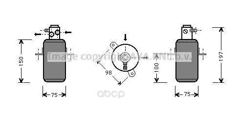 

Радиатор кондиционера автомобильный Ava MSD266