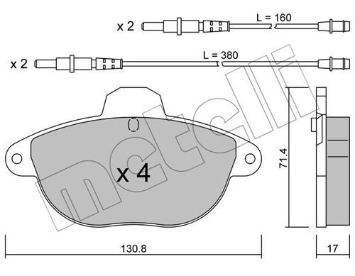 

Тормозные колодки METELLI дисковые 2202900