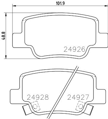 

Тормозные колодки MINTEX дисковые MDB3054