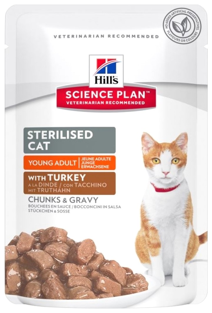 фото Влажный корм для кошек hill's science plan sterilised, индейка, 85г