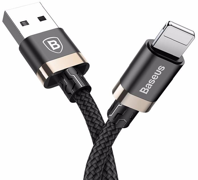 

Дата-кабель Baseus Golden Belt Lightning 1м Black/Gold (CALGB-1V), для iPhone/iPad/iPod