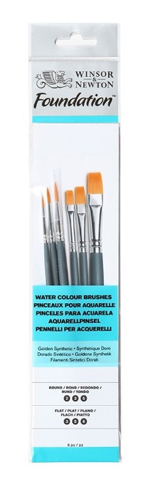 фото Winsor&newton набор кистей для акварели синтетика 6 шт