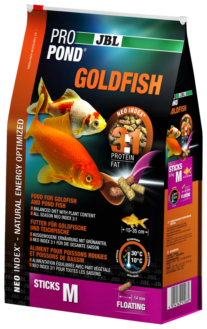 фото Корм для золотых рыбок jbl propond goldfish m, палочки 12 л
