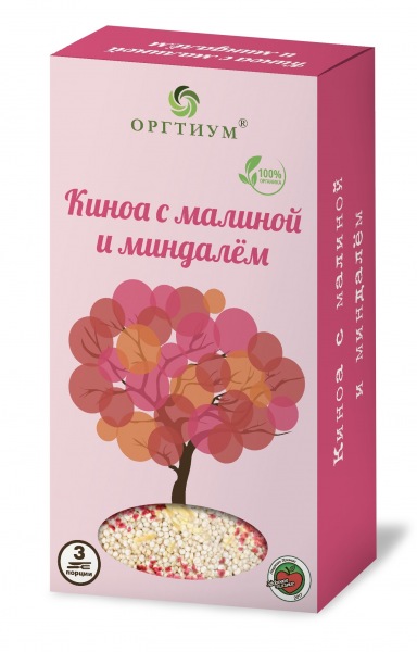 

Киноа Оргтиум с малиной и миндалем 180 г