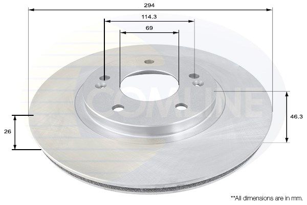 фото Тормозной диск comline adc1050v