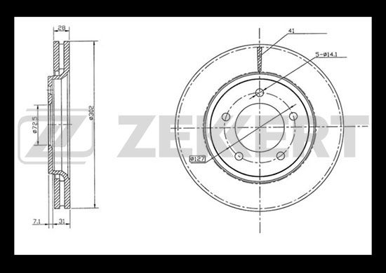 фото Тормозной диск zekkert bs-5505