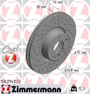 

Тормозной диск ZIMMERMANN 150.2949.52