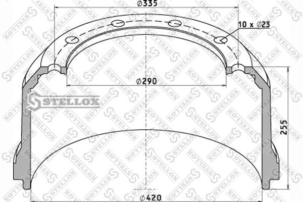 

Тормозной барабан STELLOX 85-00051-SX