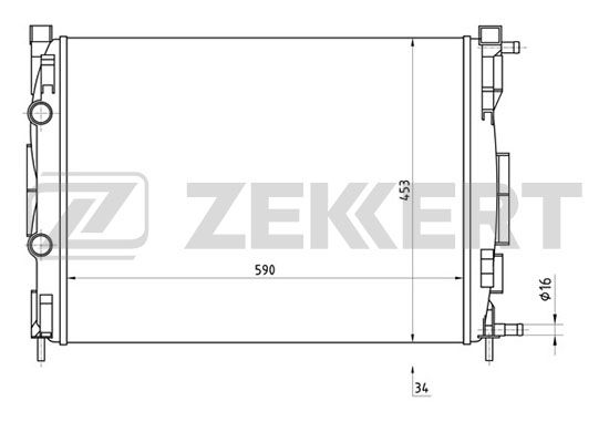 

Радиатор охлаждения двигателя ZEKKERT MK-1176