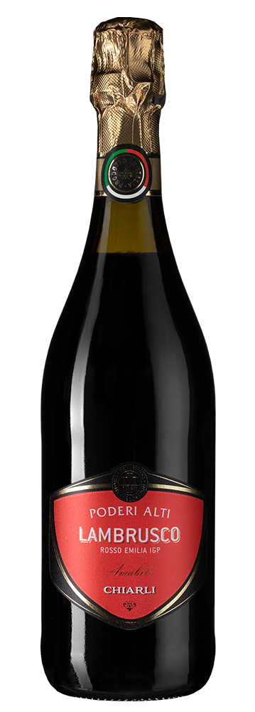 

Шипучее вино Lambrusco dell'Emilia Rosso Poderi Alti, Chiarli-1860, Lambrusco