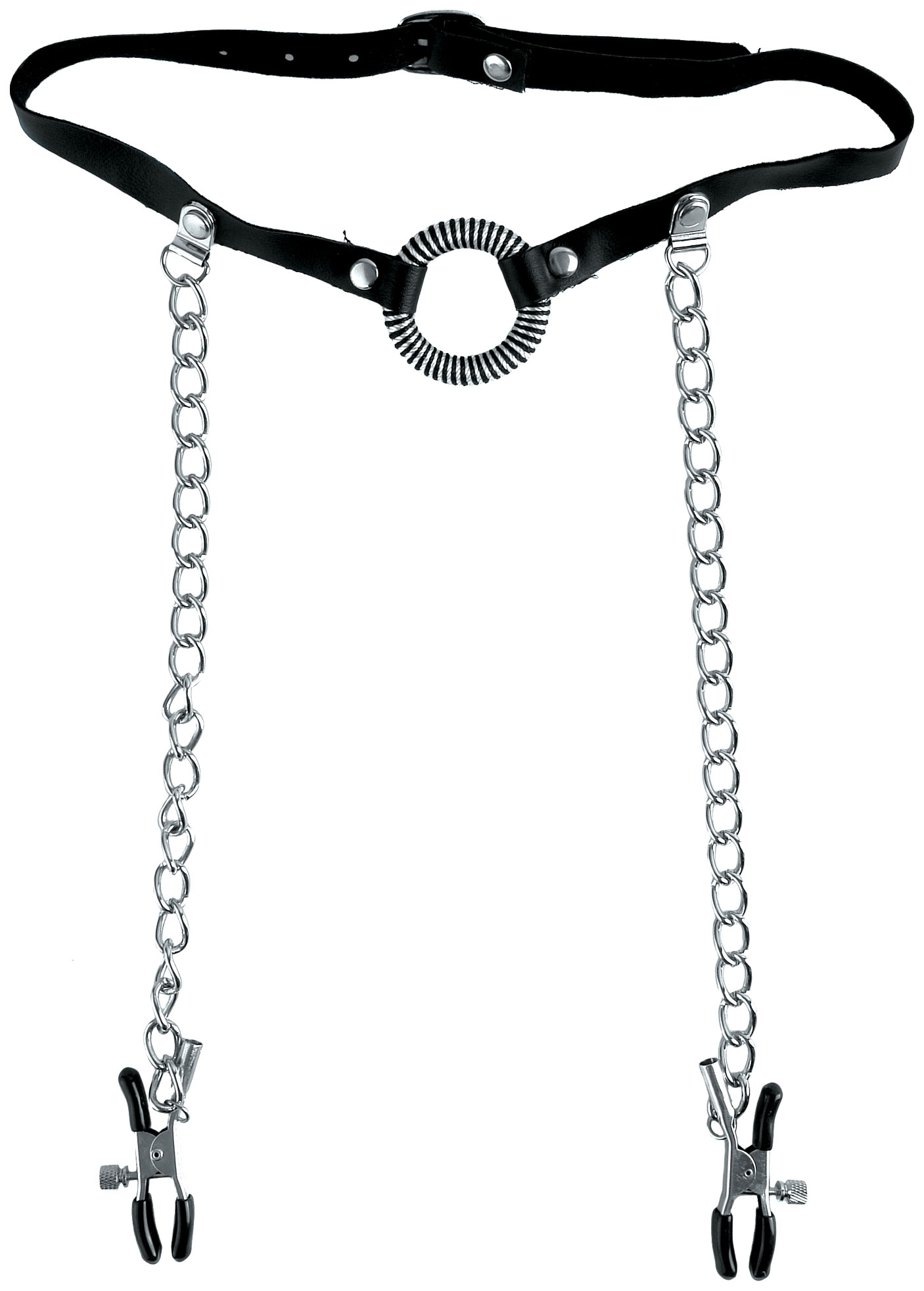 фото Кольцо-расширитель для рта pipedream o-ring gag nipple clamps с зажимами для сосков