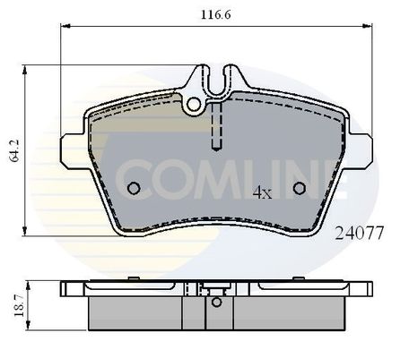 фото Комплект тормозных колодок, дисковый тормоз comline cbp01592