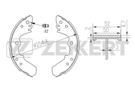 

Комплект тормозных колодок ZEKKERT BK-4165