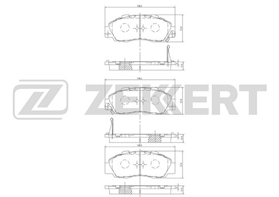 фото Комплект тормозных колодок, дисковый тормоз zekkert bs-2803