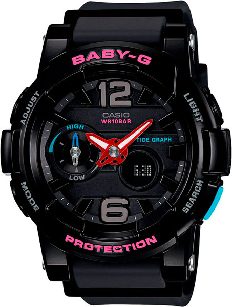 фото Наручные часы кварцевые женские casio baby-g bga-180-1b