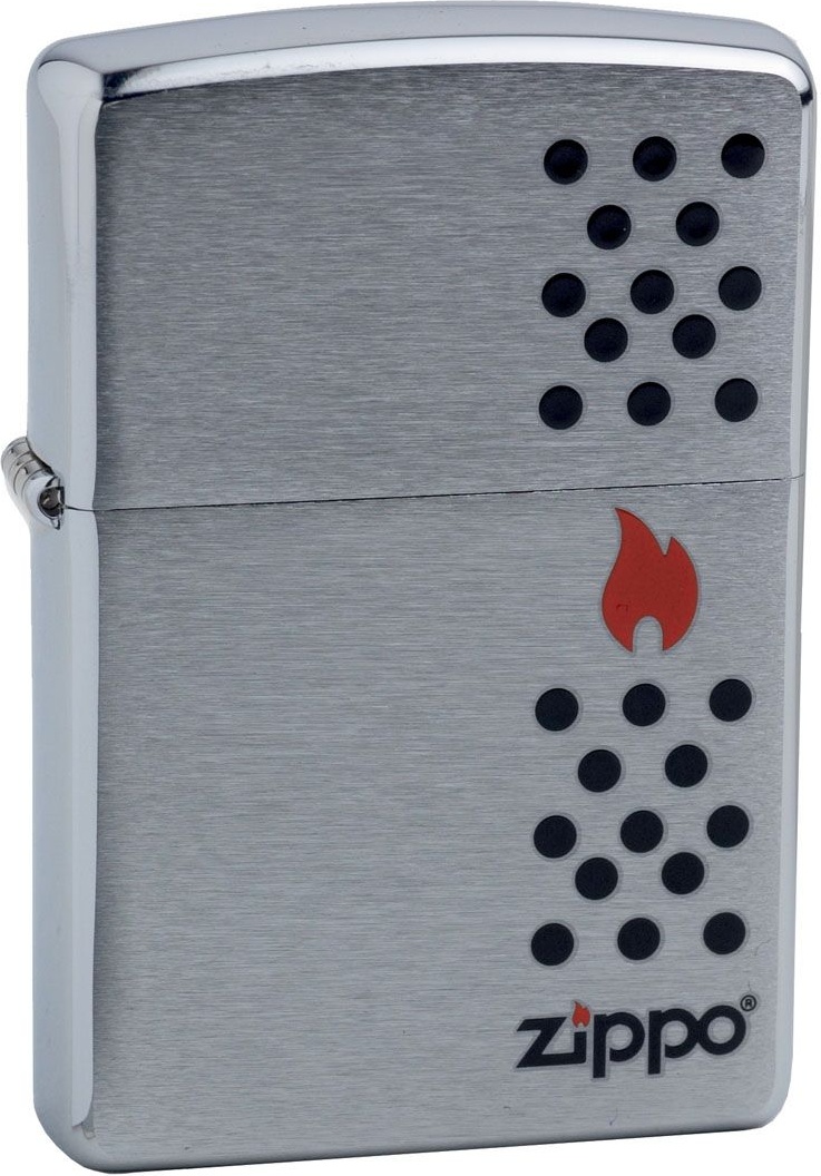 Бензиновая зажигалка Zippo №200 Chimney Brushed Chrome