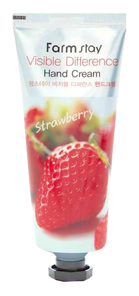 Крем для рук FarmStay Visible Difference Hand Cream Strawberry увлажняющий, 100 мл