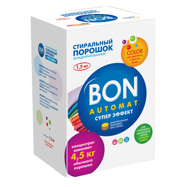 Порошок для стирки Bon супер эффект 1.5 кг