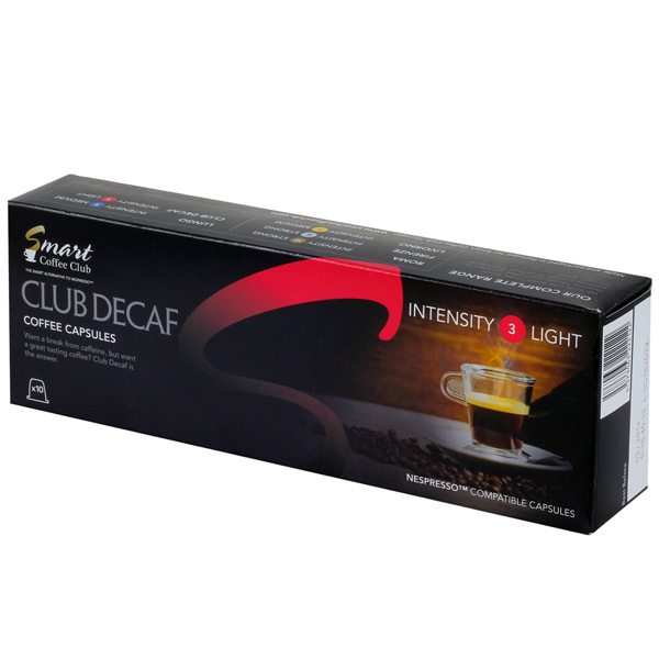 фото Капсулы smart coffee club decaf для кофемашин nespresso 10 капсул