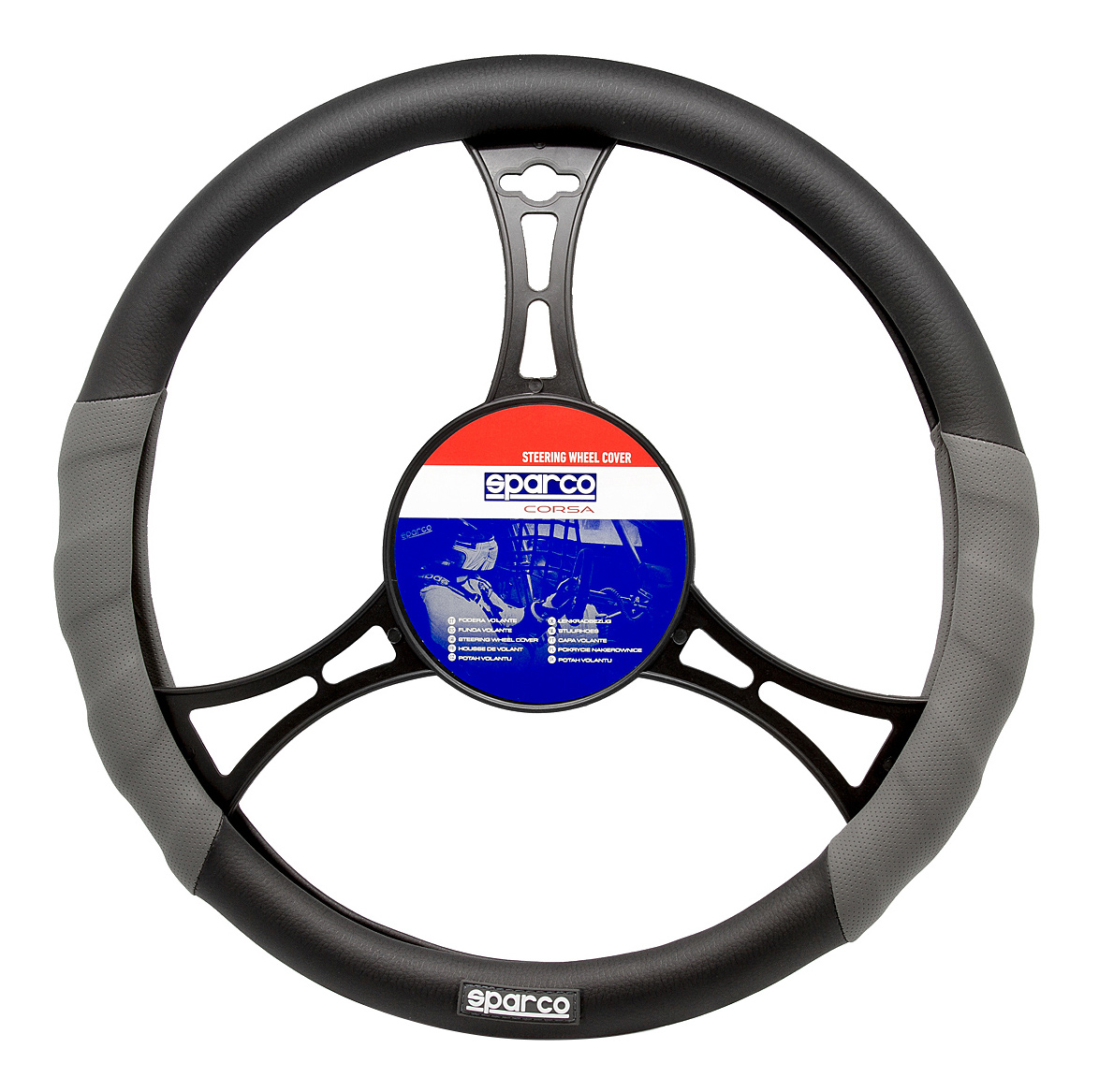 

Оплетка на руль Sparco Racing SPC/RCN-082 BK/GY (M), Серый;черный, Racing