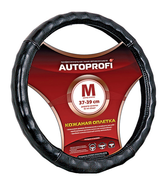 фото Оплетка на руль autoprofi ap-765 bk (l)