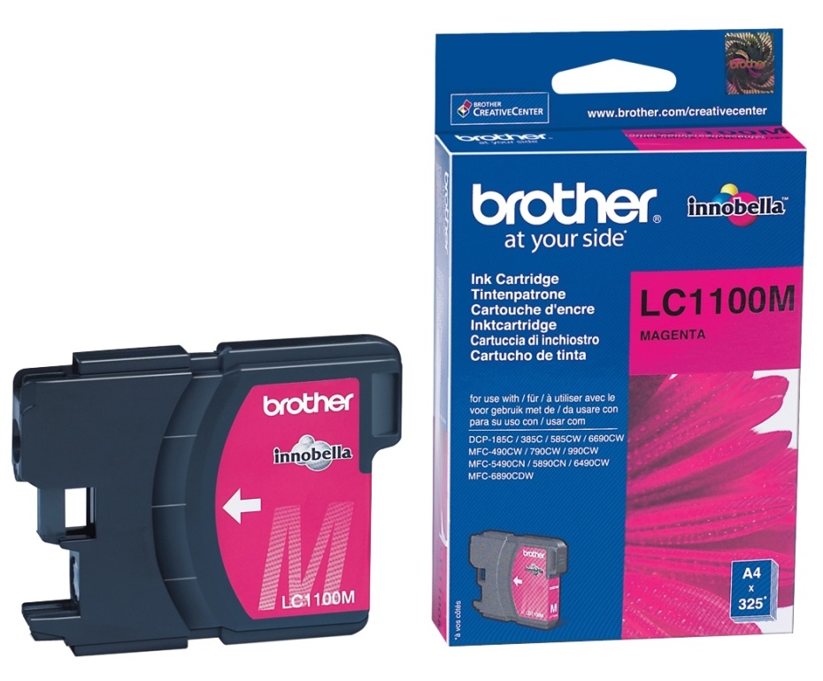 Картридж для струйного принтера Brother LC-1100M, пурпурный, оригинал