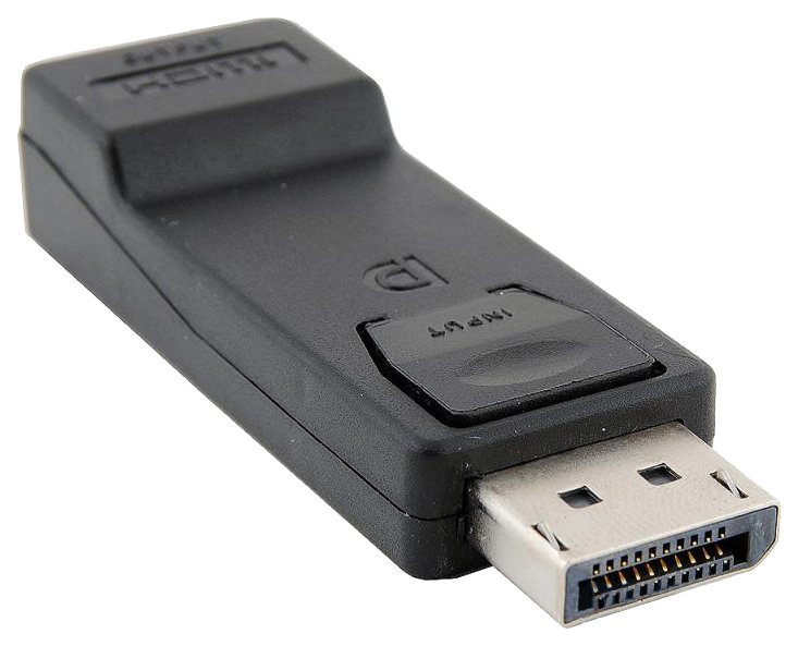 фото Переходник vcom displayport-hdmi, m-f black (ta553)