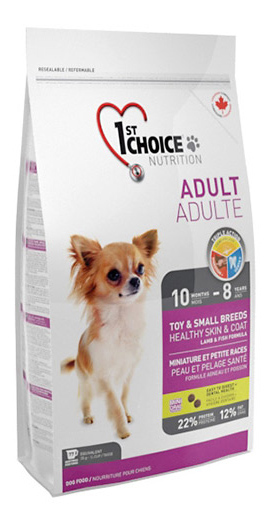 фото Сухой корм для собак 1st choice adult toy&small breeds healthy skin&coat, ягненок, 2,72кг