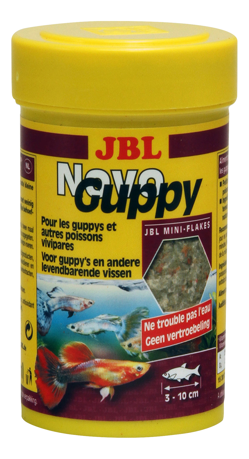 фото Корм для гуппи и других живородящих рыб jbl novoguppy, хлопья, 250 мл