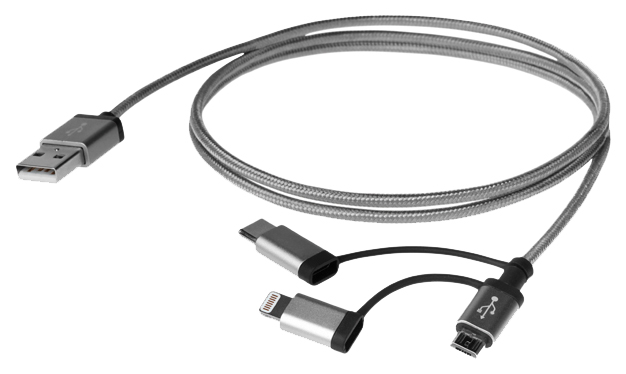 фото Кабель qumo 22036 microusb 1м silver