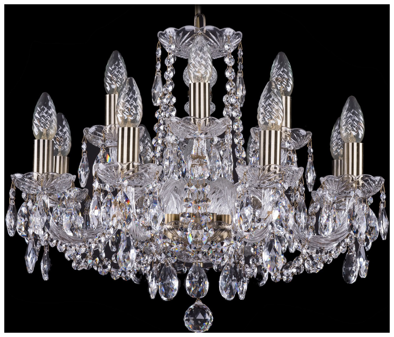 фото Люстра подвесная bohemia ivele crystal 1402/8+4/195/pa