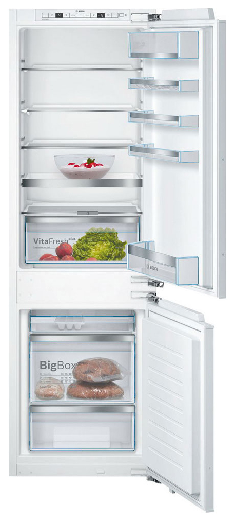 Встраиваемый холодильник Bosch KIS86AF20R белый навесная панель на двухкамерный холодильник bosch variostyle kgn 39 ij 3 ar со сменной панелью оранжевый