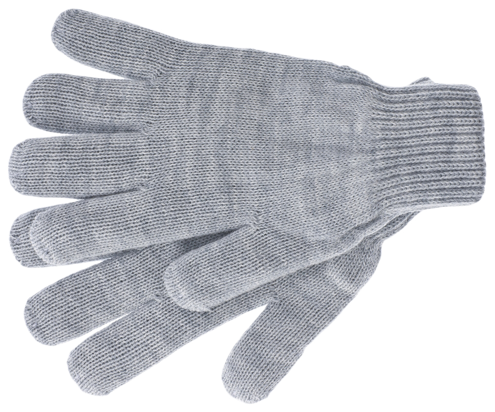 Перчатки трикотажные, акрил, двойные, цвет: серая туча, двойная манжета, СИБРТЕХ 68682 двойные зимние утепленные перчатки tdm