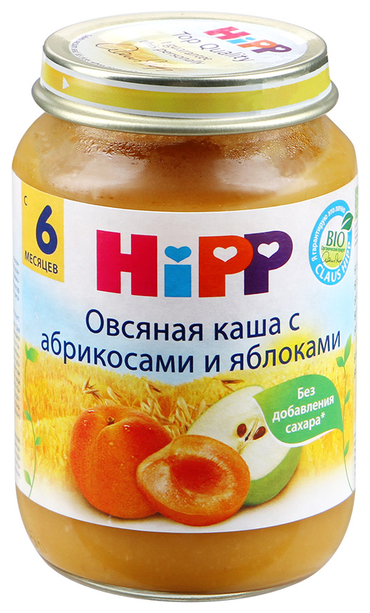 Овсяная каша hipp с абрикосами и яблоками