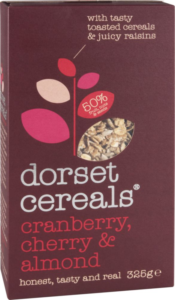 

Мюсли многозерновые Dorset Cereals супер клюква вишня и миндаль 325 г