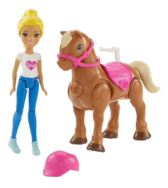 

Кукла Barbie FHV63 Барби в движении Пони и кукла, Пони и кукла