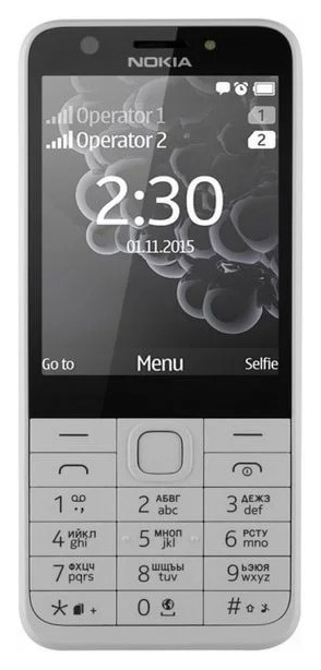 фото Мобильный телефон nokia 230 ds (ta-1172) white/silver