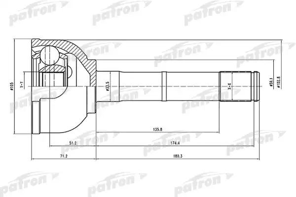 

Шрус PATRON PCV1560