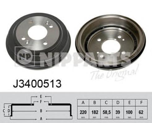 

Барабан тормозной Nipparts J3400513