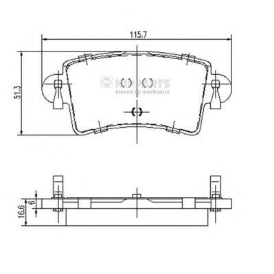 

Тормозные колодки дисковые Nipparts J3611046