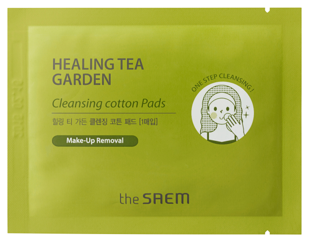 Ватные диски The Saem Healing Tea Garden Хлопковые очищающие 30 шт средство для очищения the saem healing tea garden tea tree cleansing foam 150 мл