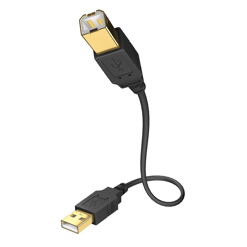 фото Кабель in-akustik usb a-usb b, m-m 2м black (1070002)