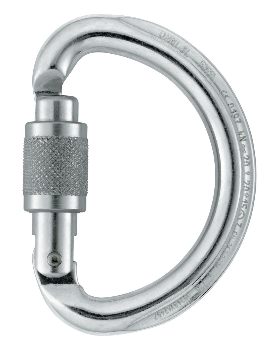 Карабин Petzl Omni Screw-Lock серый