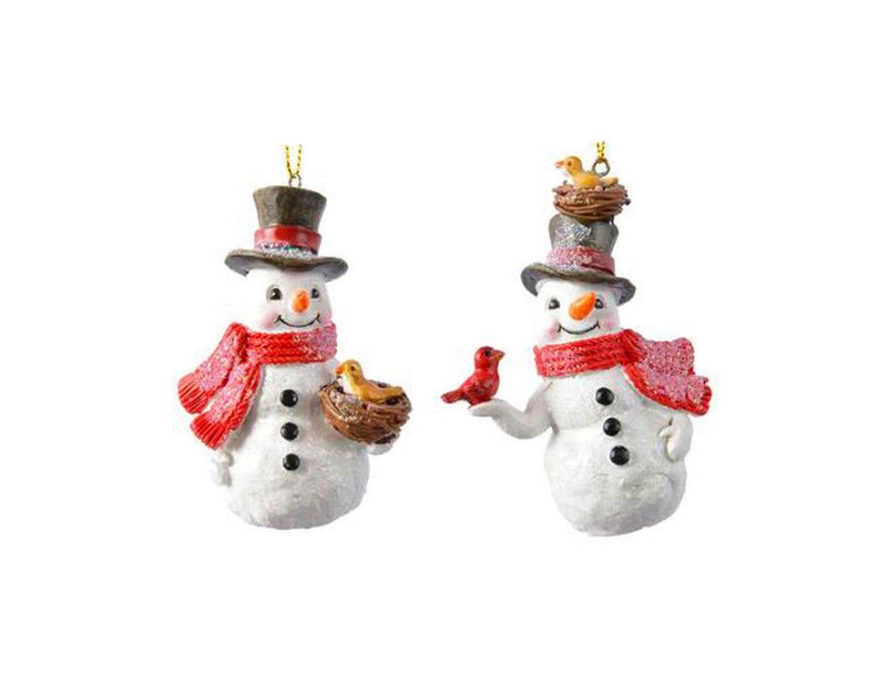 фото Елочная игрушка kaemingk снеговичок гнездовичок 530120 9 см 1 шт. цвет в ассортименте