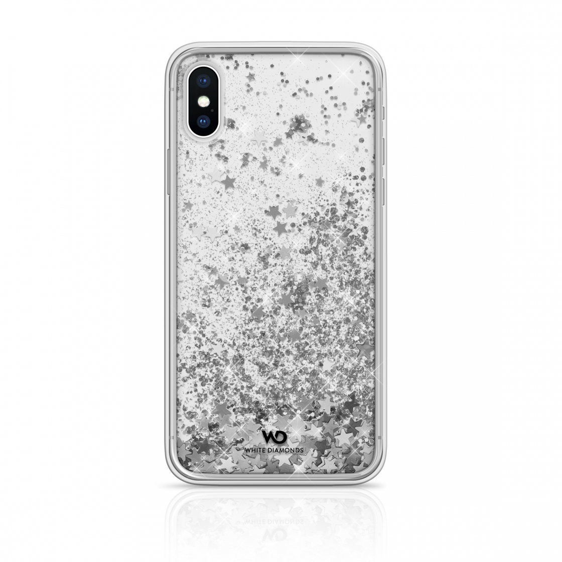 фото Чехол white diamonds sparkle для iphone xs/x, серебряные звезды