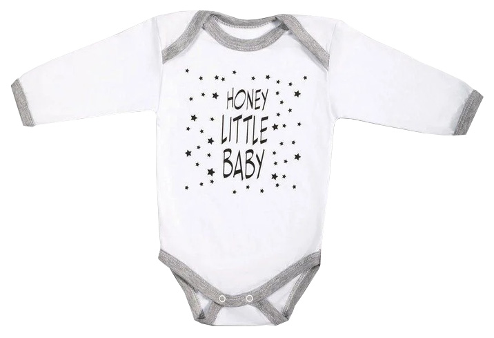 

Боди детское с длинным рукавом Amarobaby р.80, HONEY LITTLE BABY