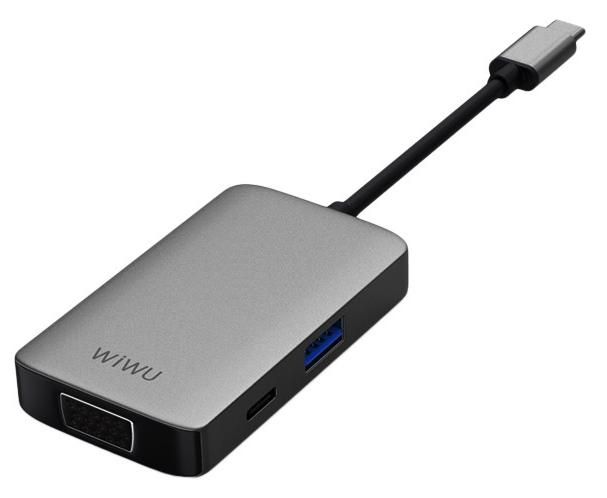 фото Usb-концентратор wiwu alpha 513hvp (grey)