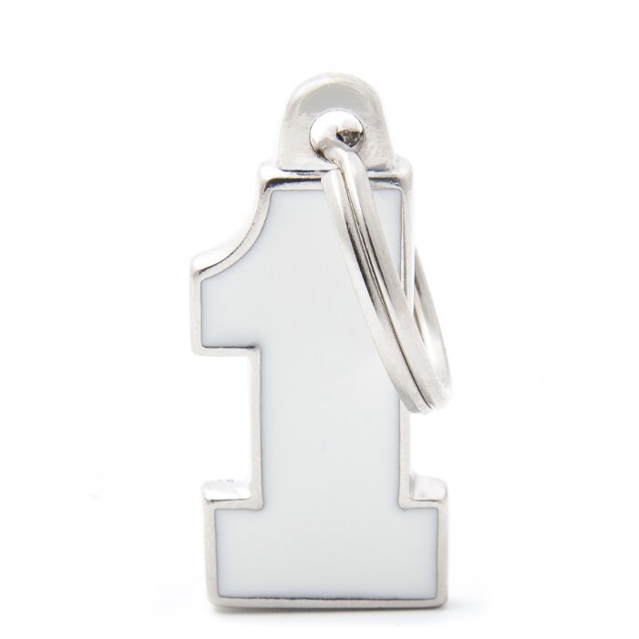

Адресник для собак My Family Charms Номер 1 (1,4 х 2,5 см, Белый)